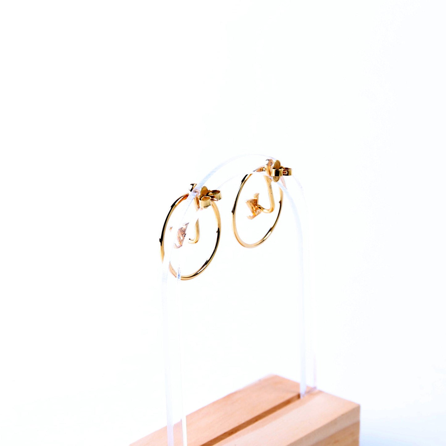 Drop LV Eclipse Hoop Earrings Gold