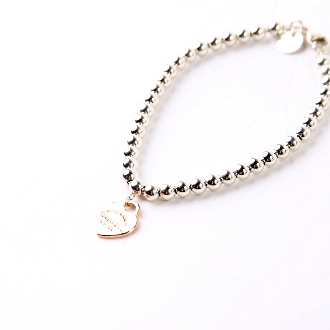 Bracelet: Please Return To Mini Heart Bead Chain 925/Metal