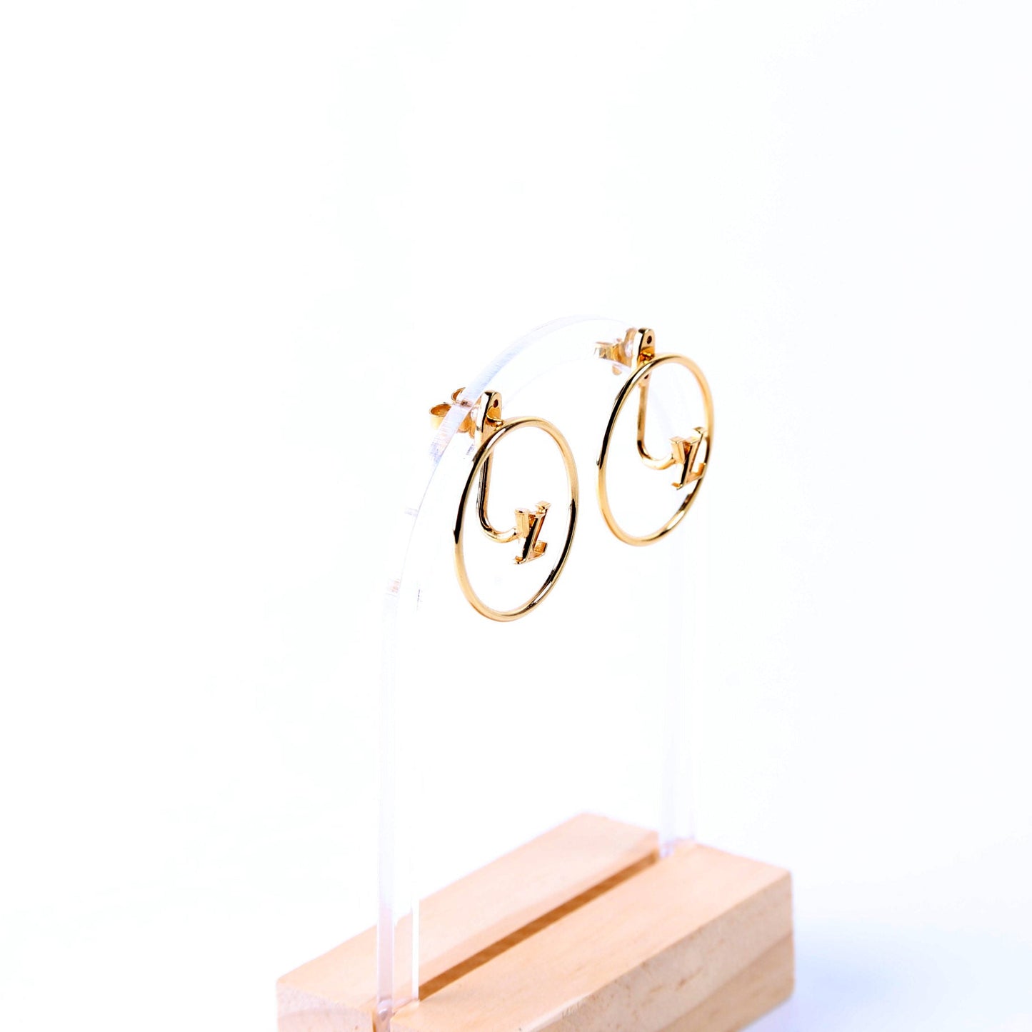 Drop LV Eclipse Hoop Earrings Gold
