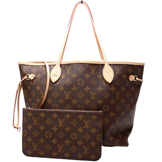 Neverfull W/Wallet MM Monogram Beige