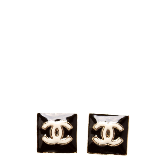 CC Enamel Square Studs