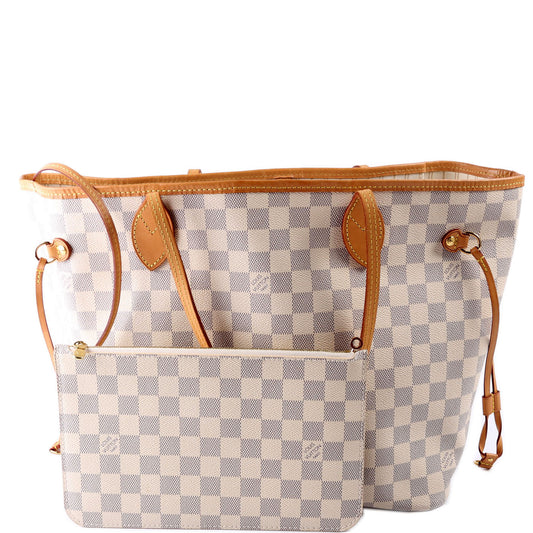 Neverfull With Wallet MM Azur White Interior