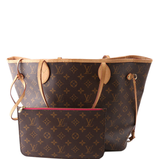 Neverfull With Wallet MM Monogram Pink Interior